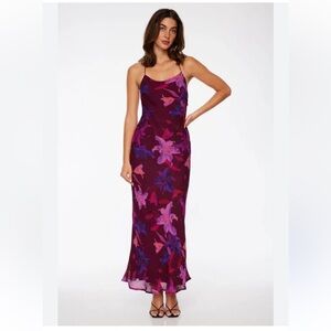 Dynamite Purple Floral Maxi Dress